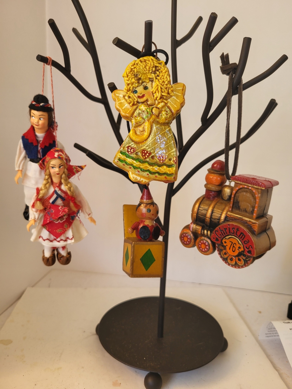 Lot/4 1970s Nostalgia Christmas Ornaments